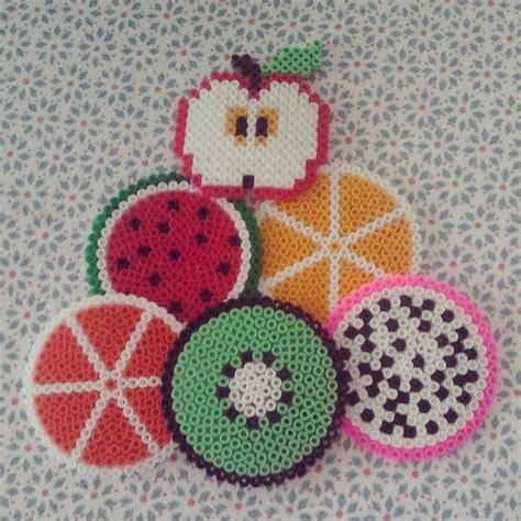 Fruit Coasters Hama Beads By Larapporteuse Crafts Hama Beads