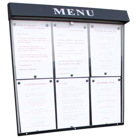 Vitrine D Affichage Menu Pour Restaurant Commandez Sur Techni Contact