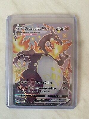 CARTE POKÉMON DRACAUFEU Vmax shiny SV107 SV122 Destinées radieuses PSA