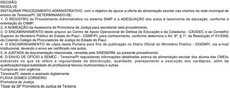 Procedimento Administrativo Apura Oferta De Merenda Nas Creches De