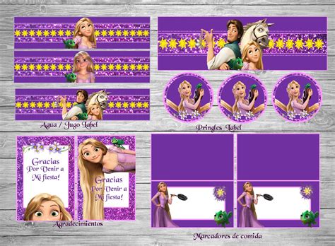 Kit Imprimible RAPUNZEL ENREDADOS Ideal Para Tus Fiestas De