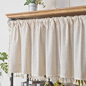 Amazon Amzali Curtain Tiers Cotton Linen Valance Window Topper