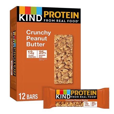 Kind Crunchy Kind Crunchy Peanut Butter Protein Bar 12 1 76 Oz Count 12 Grab Varieties