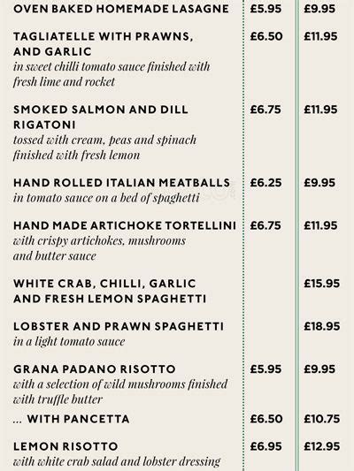 Gusto UK Menu Prices