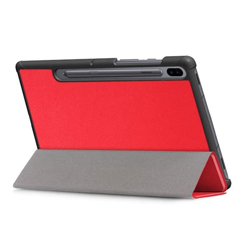 Samsung Galaxy Tab S6 Sm T860 Sm T865 Tri Fold Stand Cover Case Red