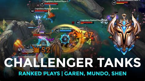 Challenger Tanks Wild Rift Ranked Plays Garen Mundo Shen Youtube