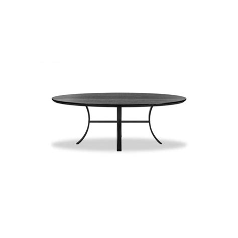 Liang Eimil Isola Oval Solid Wood Top Metal Base Dining Table Wayfair