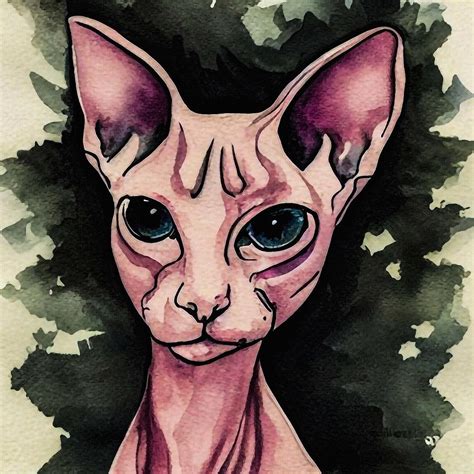 Sphynx Cat Cvii Digital Art By Adrien Efren Fine Art America