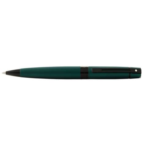 Sheaffer 300 9346 Matte Green Ballpoint Pen With Black Trim