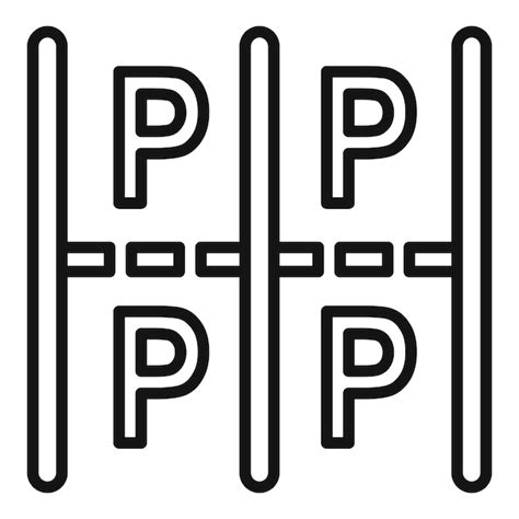 Letras Ppp En Patrón Geométrico Vector Premium