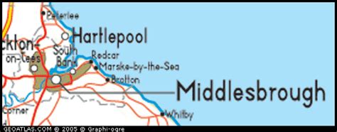 Map of Middlesbrough, England, UK Map, UK Atlas