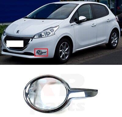 FOR PEUGEOT 208 12 18 NEW FRONT BUMPER FOG LIGHT SURROUND FRAME CHROME