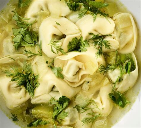 Tortellini In A Leek And Herb Broth Olivemagazine