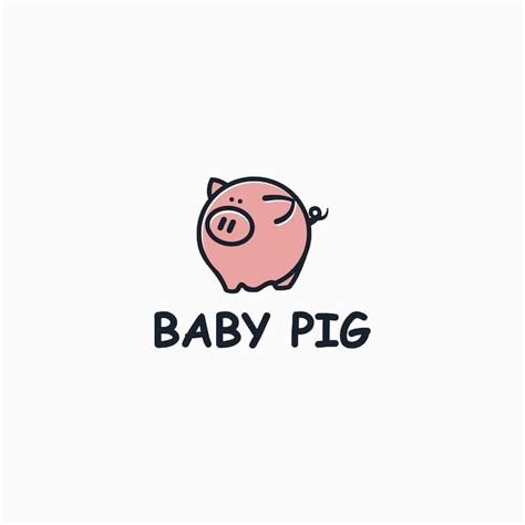 Premium Vector Baby Pig Logo Design Template