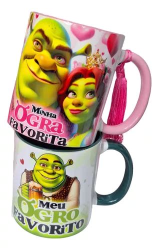 Kit Caneca 2peças Shrek Fiona Presente Casal Namorados Amor Mercadolivre