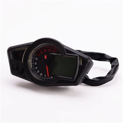 Ouku LCD Digital Tacho Tachometer Kilometerzähler für 12 V Motorrad und