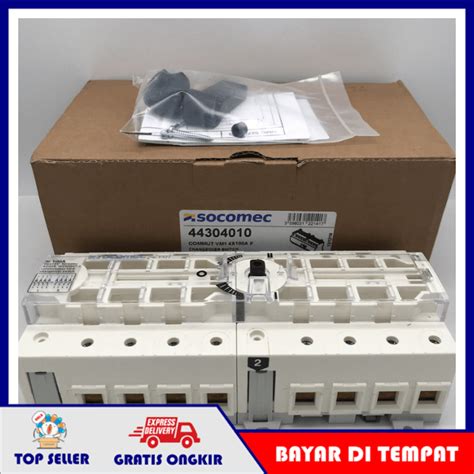 OHM SAKLAR CHANGE OVER SWITCH COS SOCOMEC 4 POLE 100A 100 AMPERE VM 1