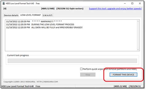 Guida Alla Formattazione Di Basso Livello Della Partizione Del Disco