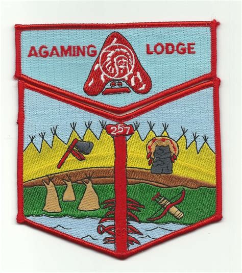 SCOUT BSA OA LODGE 257 1998 NOAC SET RED RE AGAMING INDIANHEAD COUNCIL