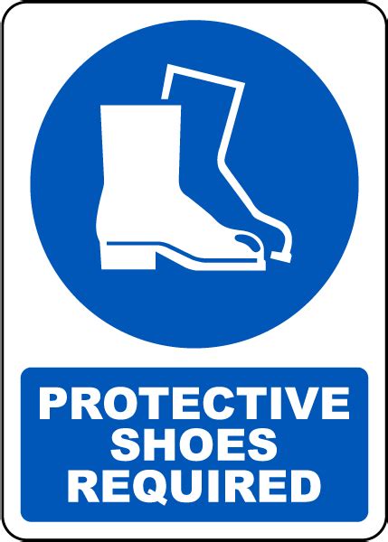 Protective Shoes Required Sign Save Instantly