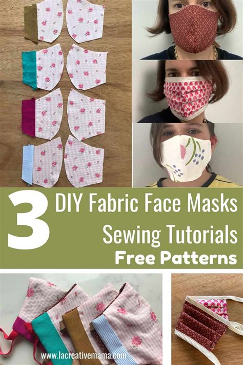 Easy & Quick DIY Face Masks Tutorials - La creative mama