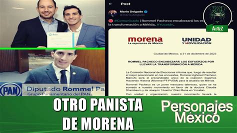 El panista de Morena Rommel Pacheco será candidato a la alcaldía de