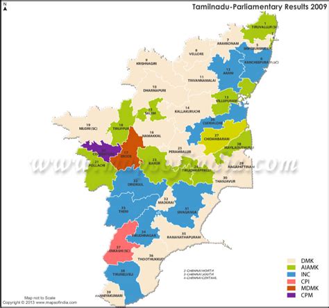 Tamil Nadu General (Lok Sabha) Election Results 2014, 2009 and 2004