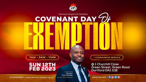 Covenant Day Of Exemption Communion St Service Th February