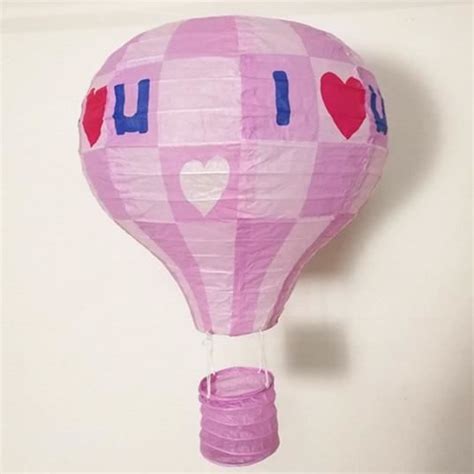 LANTERNE DE FETE Purple LOVE Hot Air 12inch 30cm Lanternes Suspendues