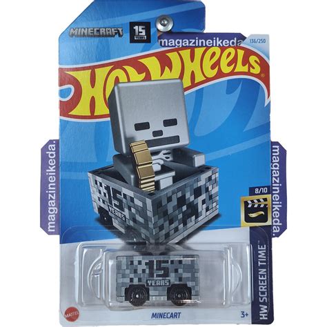 Carro Hot Wheels Minecart Htb Cinza Hw Screen Time Shopee Brasil