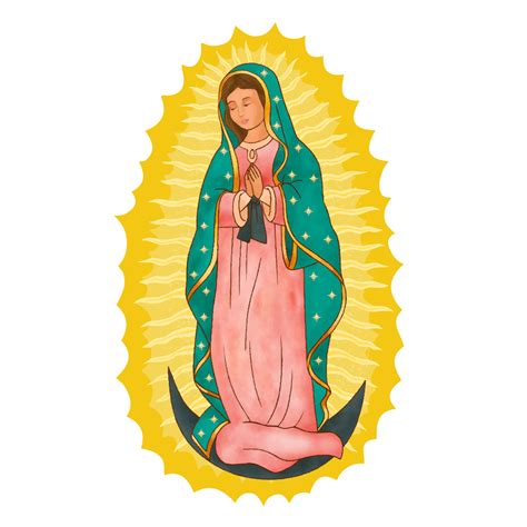 Our Lady of Guadalupe Mexican Illustration catholic virgin Mary ...