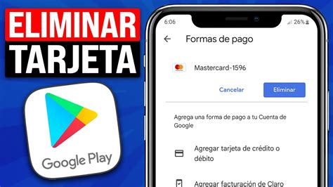 Cómo ELIMINAR TARJETA de CRÉDITO o DÉBITO en GOOGLE PLAY 2024 YouTube