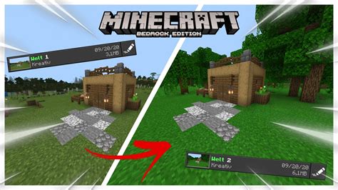 Geb Ude In Der Mcpe Bedrock Edition In Eine Andere Welt Einf Gen