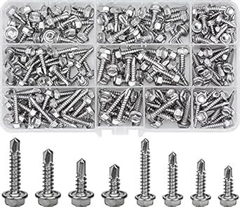 Glorha Stuks Zelfborende Schroeven Van Roestvrij Staal Metalen