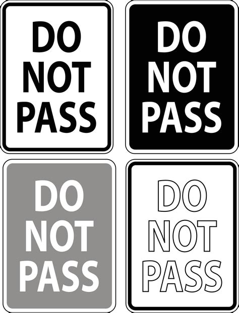 Do Not Pass Sign On White Background Flat Style 11184262 Vector Art At Vecteezy