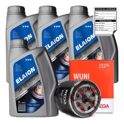 Kit Filtro E Óleo Elaion 5w40 Sintético volkswagen Parcelamento sem