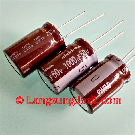 1000uF 50V Nichicon PW Electrolytic Capacitor