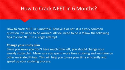 Ppt How To Crack Neet In Months Best Tips Powerpoint