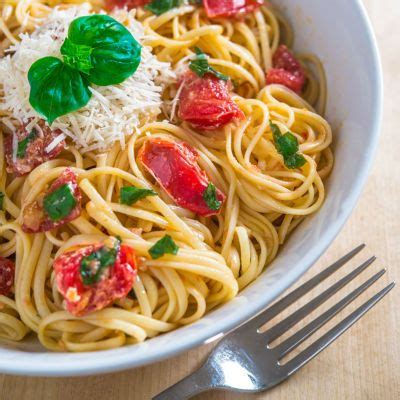 Linguine Delight Tomatoes Basil And Brie