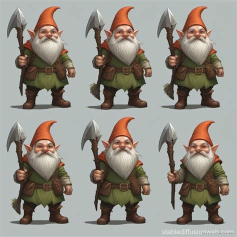 Agile Forest Gnome Character Concept Art | Stable Diffusion Online