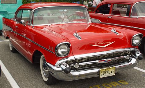 1957 Chevrolet Bel Air Red Front Angle