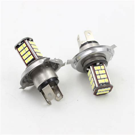 Pair Dc 6v 56smd H4 Led Lamp Motorcycle Headlight Bulb 10w 850lm White High Low Ebay