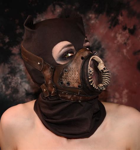 Leather Mask Steampunk Mask Burning Man Cosplay Costume Etsy