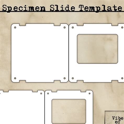 Printable Specimen Slide Template For Junk Journals Etsy