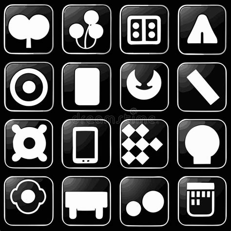 Mobile App Icons Vector Set Isolated Background Stock Photos Free