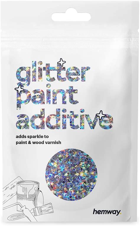 Amazon Hemway Glitter Paint Additive Sample Silver Holographic