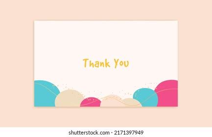 Abstract Colorful Design Thank You Card Stock Vector Royalty Free