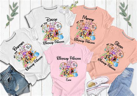 Disney Princess Birthday Shirt Birthday Princess Shirt - Etsy