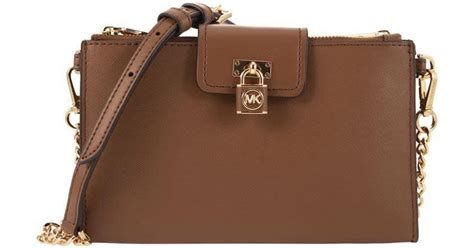 Michael Kors Ruby Bag In Saffiano Leather In Brown Lyst Canada