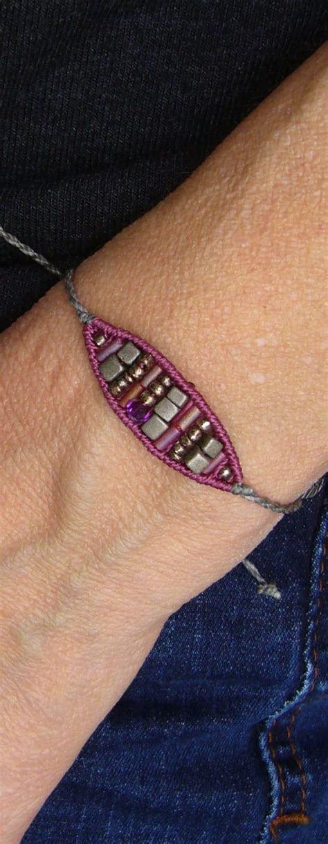 Armband Macramee Micromacrame Armband Macram Jewelry Cadeau Etsy